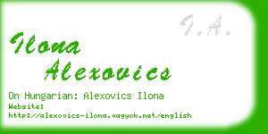 ilona alexovics business card